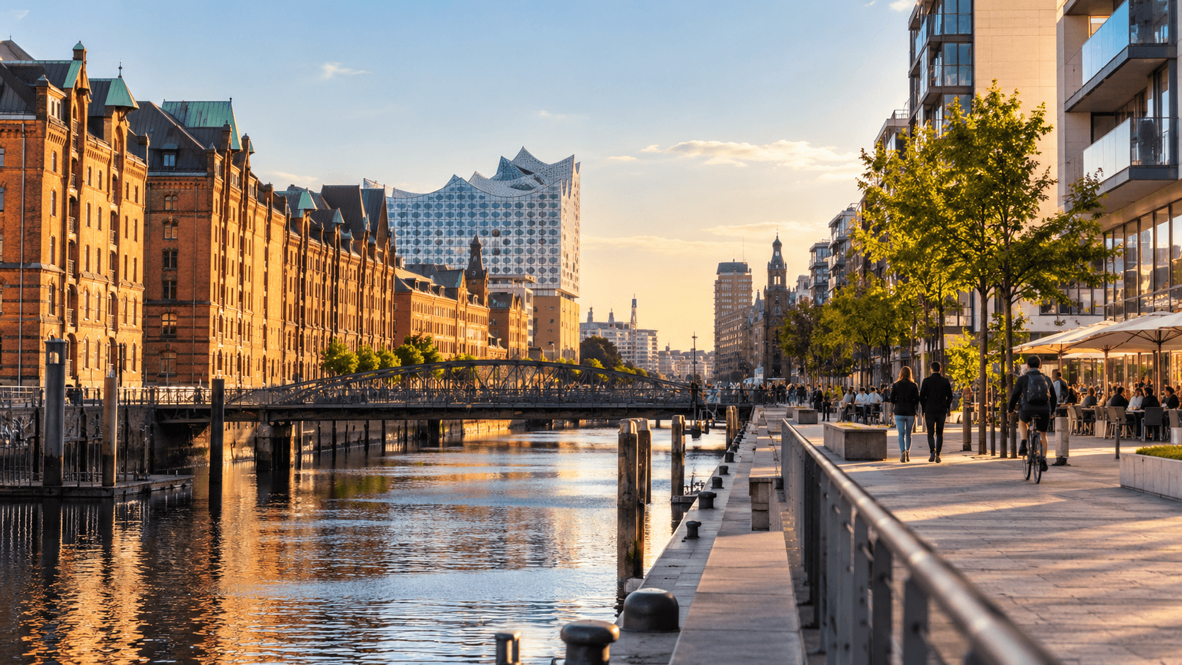 Modern German city skyline
